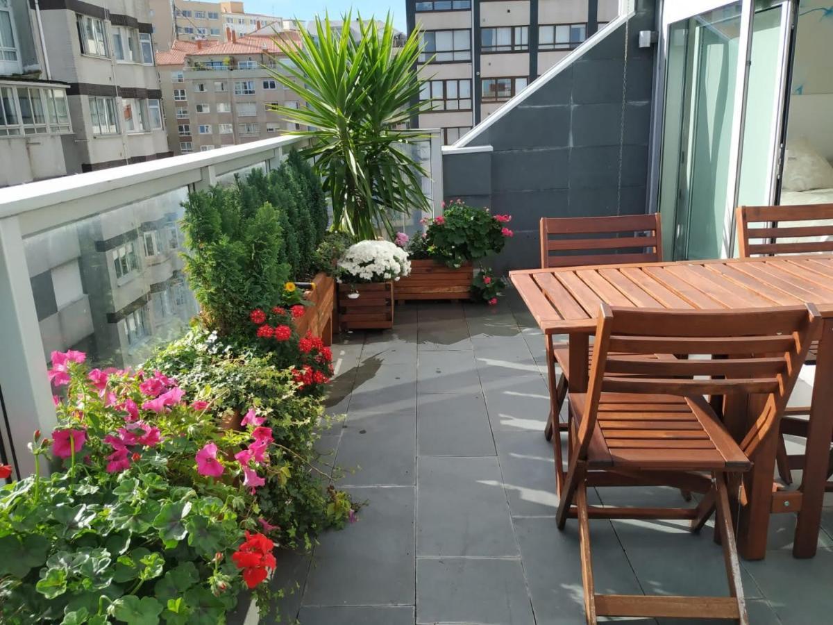 Penthouse With Terrace And Views Near Oza'S Beach Appartement A Coruña Buitenkant foto
